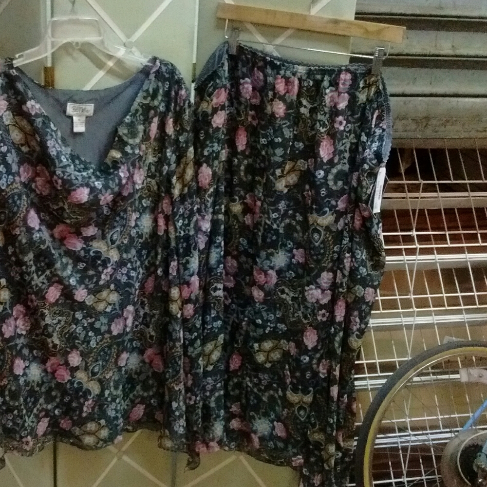 Two piece skirt and a shirt